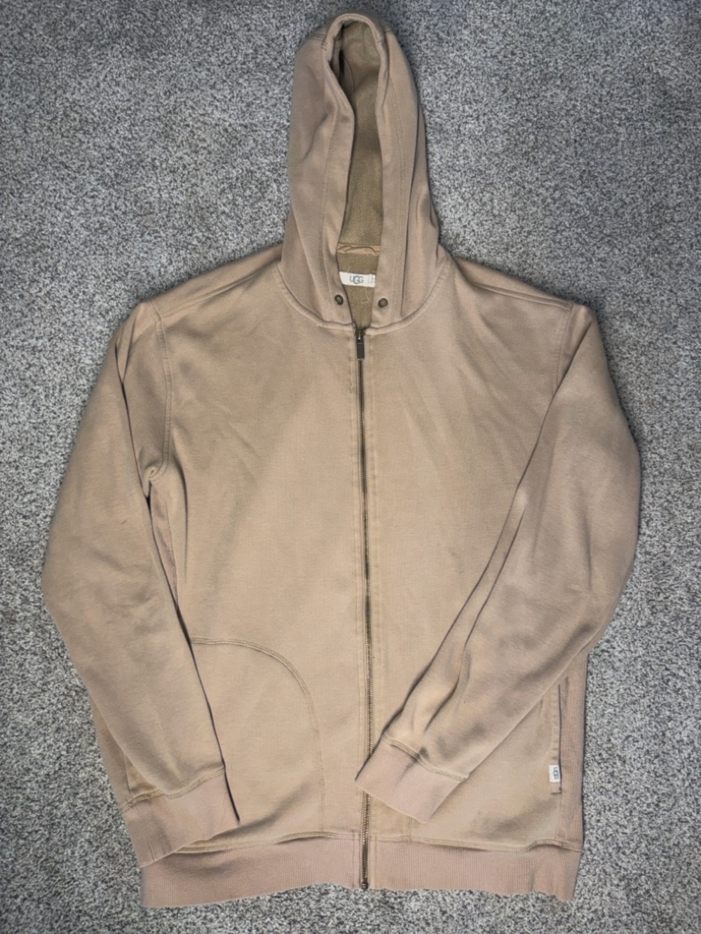 UGG Men's Zip-Up Hoodie in Beige Taupe